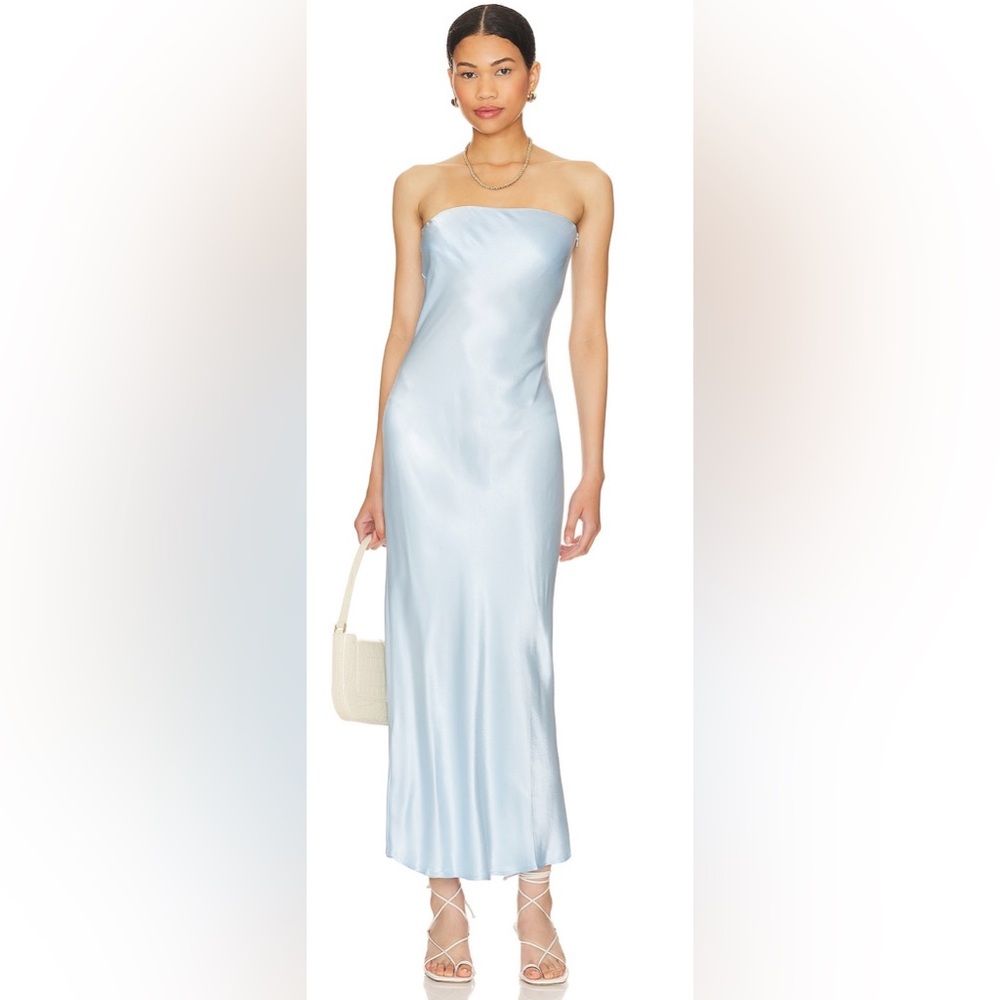 Blue Strapless Dress